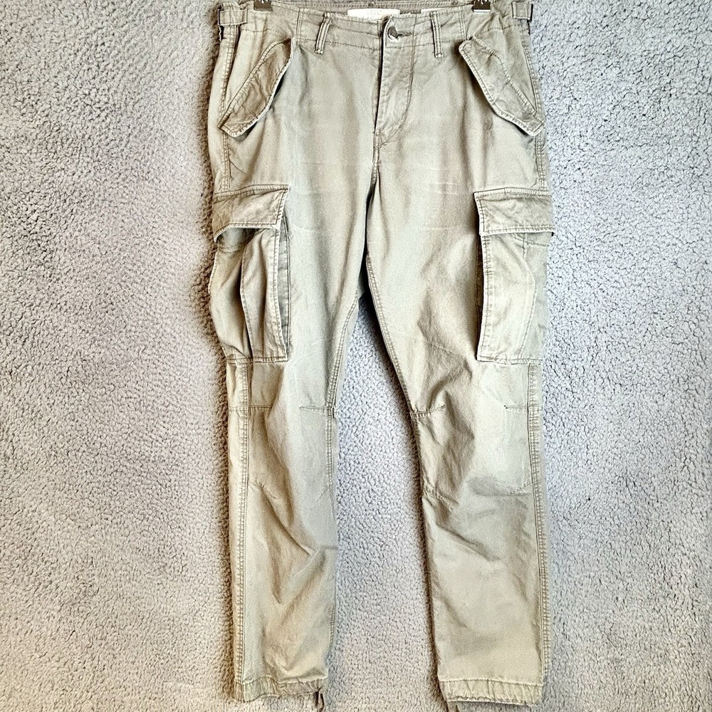 H&M L.O.G.G. Pant Mens 31x32 Gray Cargo Straight Workwear Utility Technician